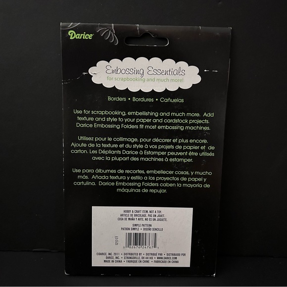 Darice 3-pk embossing borders - SIMPLE PATTERN - Picture 3 of 10